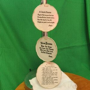 Vintage 70s Religious Prayer Plates